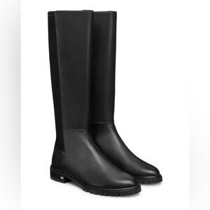 Black Stuart Weitzman City Leather Boots